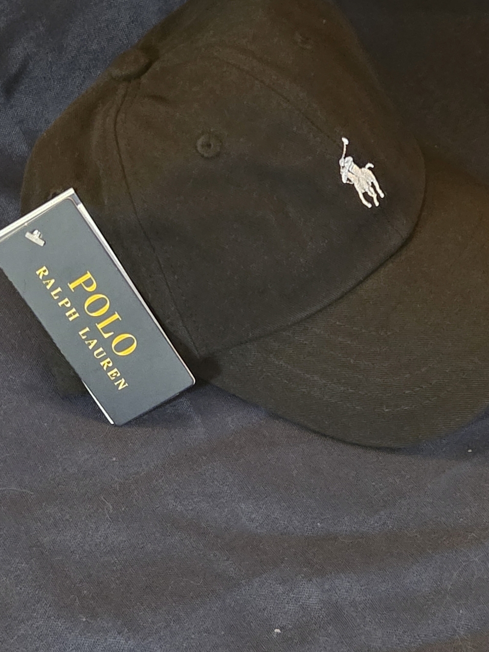 Polo by Ralph Lauren Men's Black Cap with Polo Pony Logo - Picture 8 of 8